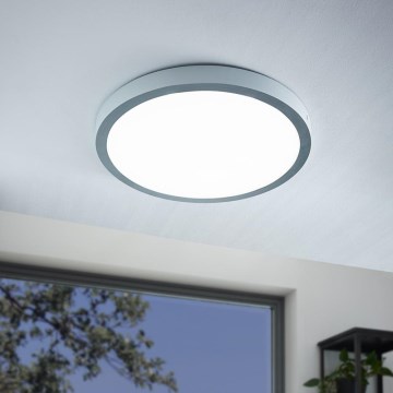 Eglo - LED griestu gaismeklis 1xLED/25W/230V sudraba apaļa 4000K