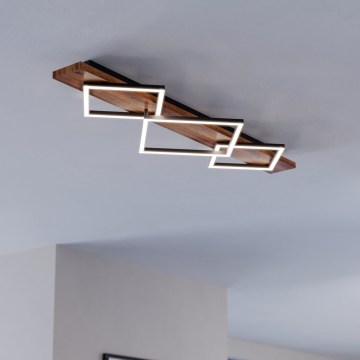 Eglo - LED griestu gaismeklis 2xLED/13W/230V + LED/16W melns/brūns