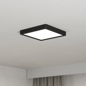 Eglo - LED griestu gaismeklis LED/10,5W/230V 2700/4000/6500K 22x22cm melns