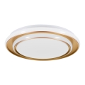 Eglo - LED griestu gaismeklis LED/24W/230V 2700/4000/6500K Ø 40 cm, zelta krāsas