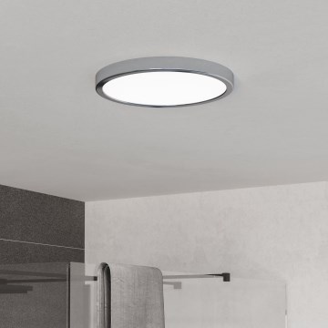 Eglo - LED griestu gaismeklis vannas istabai, LED 14,2 W, 230 V, 2700/4000/6500 K, Ø 27,8 cm, IP44, spīdīgs hroms