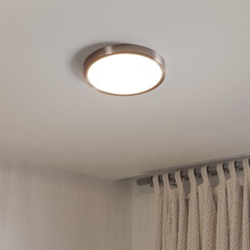Eglo - LED griestu lampa, 14,2 W, 230 V, 2700/4000/6500 K, Ø 27,8 cm, matēts hroms