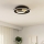 Eglo - LED Griestu lampa 1xLED/14W/230V + 1xLED/8,5W d. 38 cm melna/zelta
