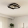 Eglo - LED Griestu lampa 1xLED/16,2W/230V + 1xLED/9,2W 38x38 cm melna/zelta