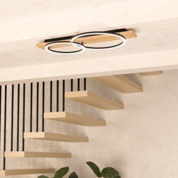 Eglo - LED Griestu lampa 2xLED/12W/230V 3000K bēša/melna
