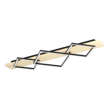 Eglo - LED griestu lampa 2xLED/13W/230V + LED/16W melna/bēša