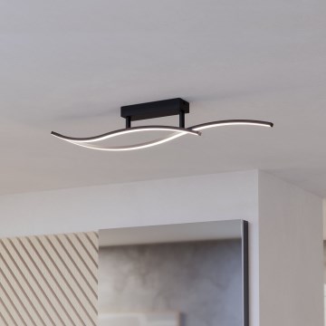 Eglo - LED Griestu lampa LED/12W/230V 4000K melna
