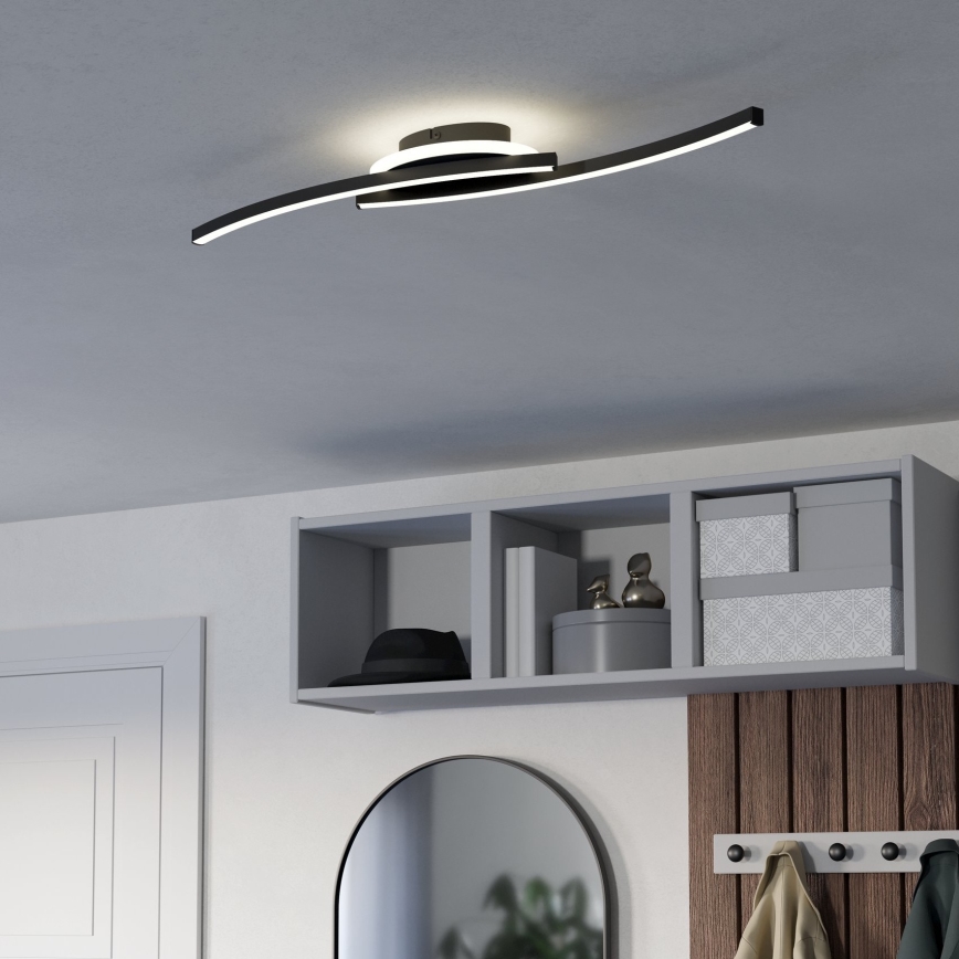 Eglo - LED Griestu lampa LED/12W/230V 4000K melna