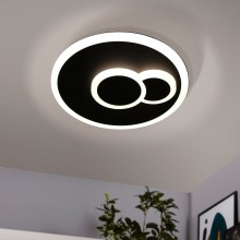 Eglo - LED Griestu lampa LED/7,8W/230V d. 20 cm melna