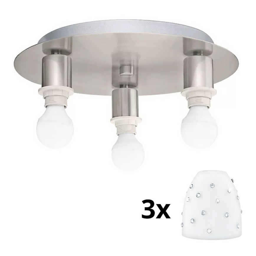 Eglo - LED Griestu lampa MY CHOICE 3xE14/4W/230V matēts hroms/balta