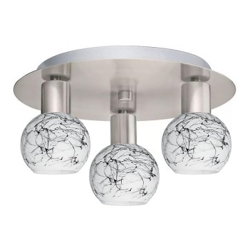 Eglo - LED Griestu lampa MY CHOICE 3xE14/4W/230V matēts hroms/balta/melna