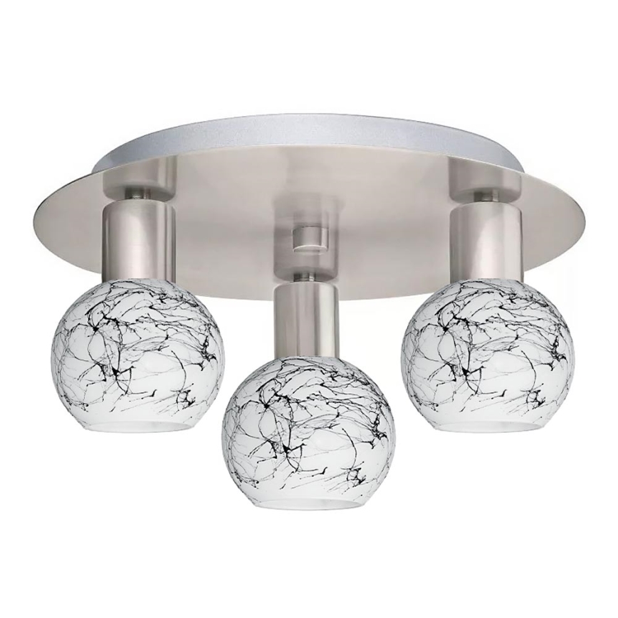 Eglo - LED Griestu lampa MY CHOICE 3xE14/4W/230V matēts hroms/balta/melna