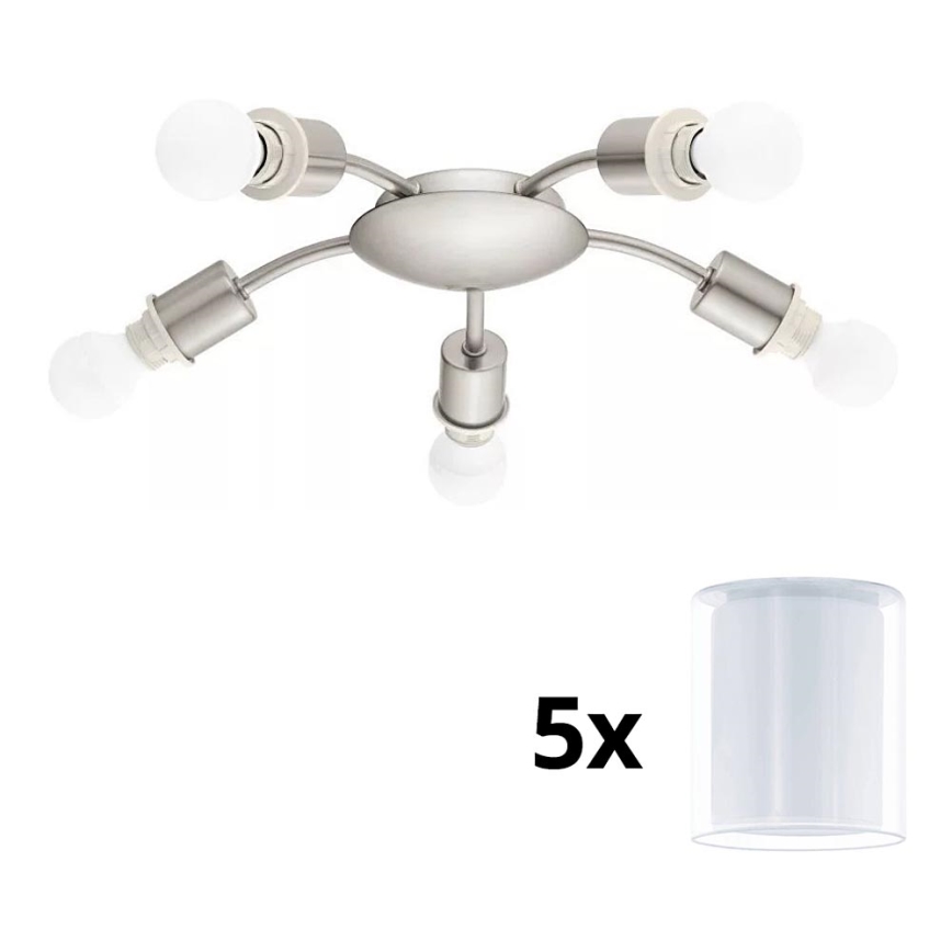 Eglo - LED Griestu lampa MY CHOICE 5xE14/4W/230V  matēts hroms/balta