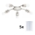 Eglo - LED Griestu lampa MY CHOICE 5xE14/4W/230V  matēts hroms/balta