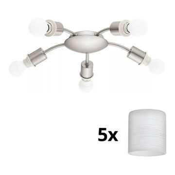 Eglo - LED Griestu lampa MY CHOICE 5xE14/4W/230V  matēts hroms/balta
