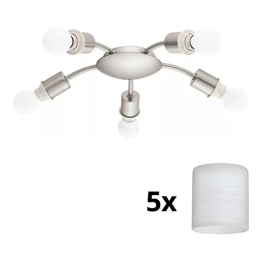 Eglo - LED Griestu lampa MY CHOICE 5xE14/4W/230V  matēts hroms/balta