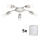 Eglo - LED Griestu lampa MY CHOICE 5xE14/4W/230V  matēts hroms/balta