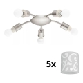 Eglo - LED Griestu lampa MY CHOICE 5xE14/4W/230V  matēts hroms/balta