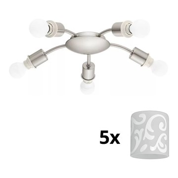 Eglo - LED Griestu lampa MY CHOICE 5xE14/4W/230V  matēts hroms/balta