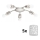 Eglo - LED Griestu lampa MY CHOICE 5xE14/4W/230V  matēts hroms/balta