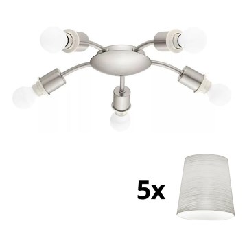 Eglo - LED Griestu lampa MY CHOICE 5xE14/4W/230V  matēts hroms/krēmkrāsa