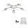 Eglo - LED Griestu lampa MY CHOICE 5xE14/4W/230V  matēts hroms/krēmkrāsa
