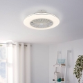 Eglo - LED griestu ventilators ar regulējamu spilgtumu 3xLED/12,6W/230V 2700-6500K Ø55 cm balts + ar tālvadības pulti