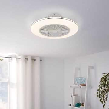 Eglo - LED griestu ventilators ar regulējamu spilgtumu 3xLED/12,6W/230V 2700-6500K Ø55 cm balts + ar tālvadības pulti