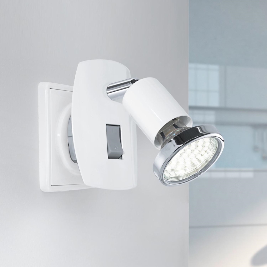 Eglo - LED kontaktligzdas lampa 1xGU10-LED/3W/230V