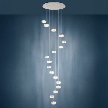 Eglo - LED Kristāla aptumšojamā lustra uz auklas 17xLED/4,5W/230V