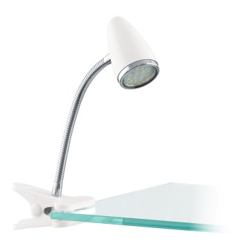 Eglo - LED lampa ar klipu 1xGU10/2,8W/230V balta/spīdīgs hroms