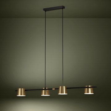 Eglo - LED Lustra ar auklu 4xGU10/4,6W/230V 3000K zelta