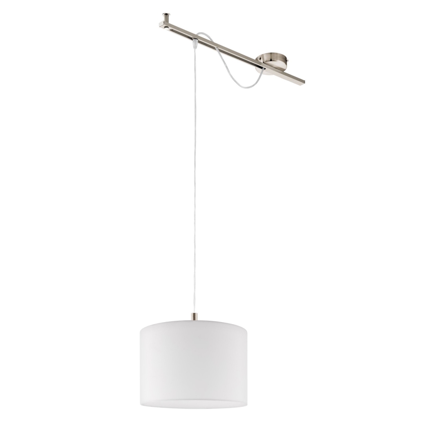 Eglo - LED  Lustra ar auklu CALCENA 1xE27/60W/230V matēts hroms/balta