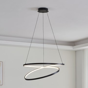 Eglo - LED Lustra ar auklu LED/42W/230V 3000K melna