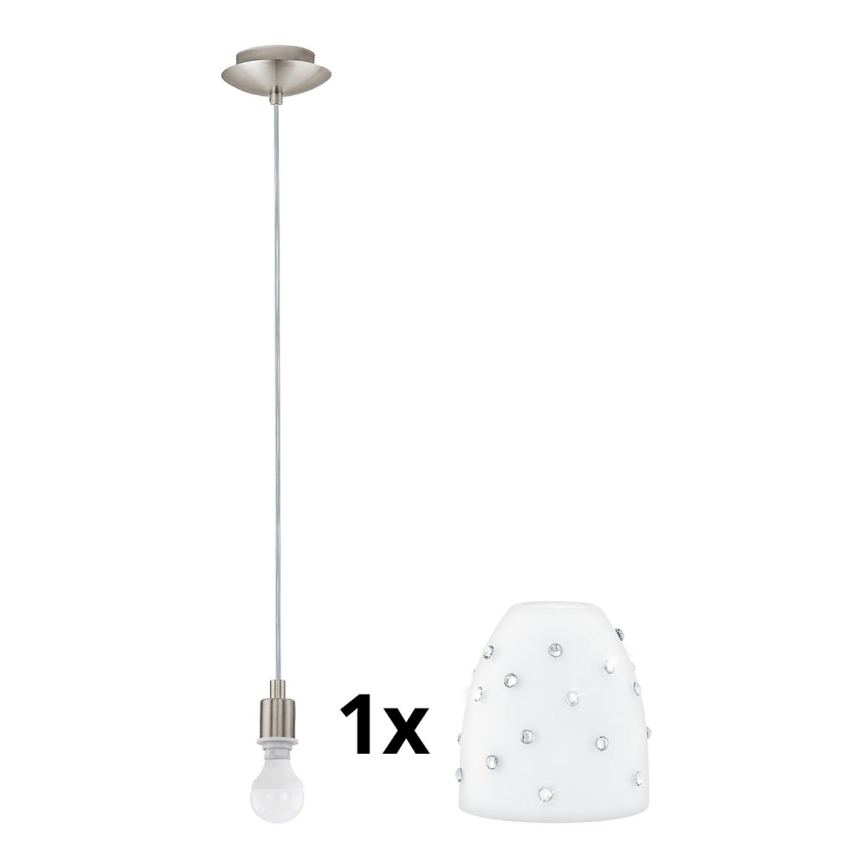 Eglo - LED Lustra ar auklu MY CHOICE 1xE14/4W/230V  matēts hroms/balta