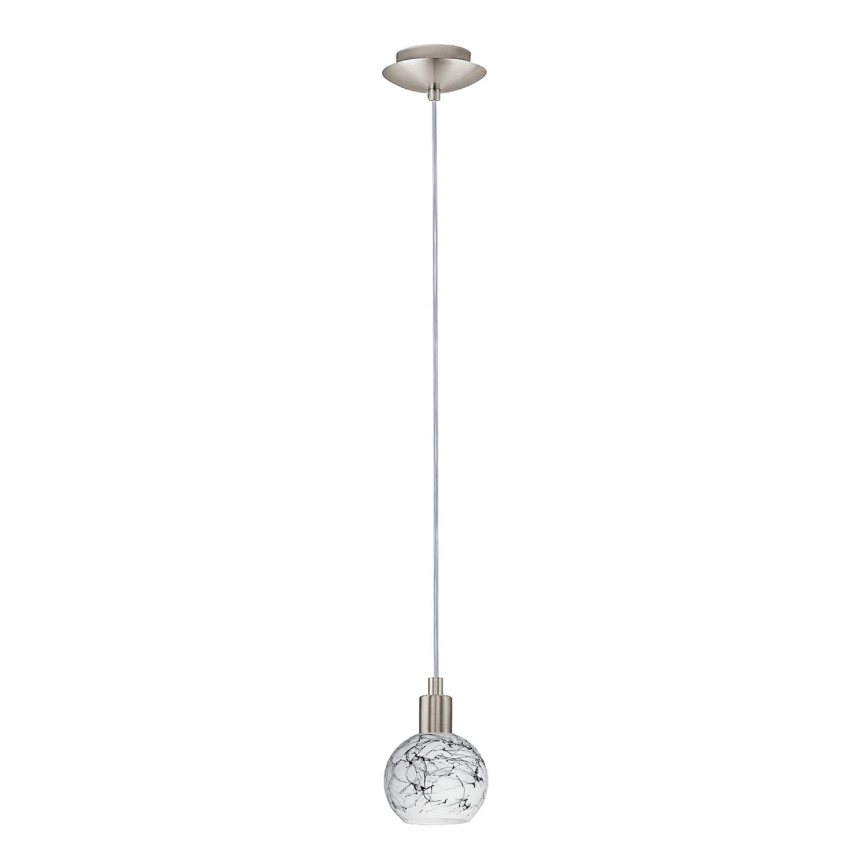 Eglo - LED Lustra ar auklu MY CHOICE 1xE14/4W/230V matēts hroms/balta/melna