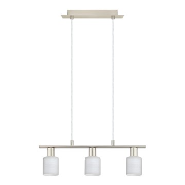 Eglo - LED Lustra ar auklu MY CHOICE 3xE14/4W/230V matēts hroms/balta