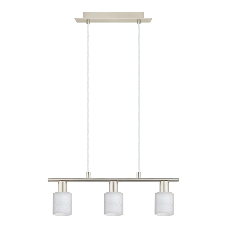 Eglo - LED Lustra ar auklu MY CHOICE 3xE14/4W/230V matēts hroms/balta
