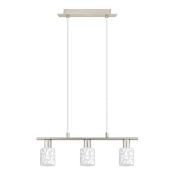 Eglo - LED Lustra ar auklu MY CHOICE 3xE14/4W/230V matēts hroms/balta