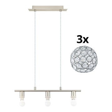 Eglo - LED Lustra ar auklu MY CHOICE 3xE14/4W/230V matēts hroms
