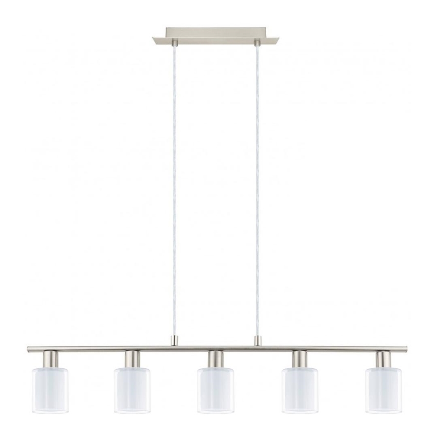 Eglo - LED Lustra ar auklu MY CHOICE 5xE14/4W/230V matēts hroms/balta