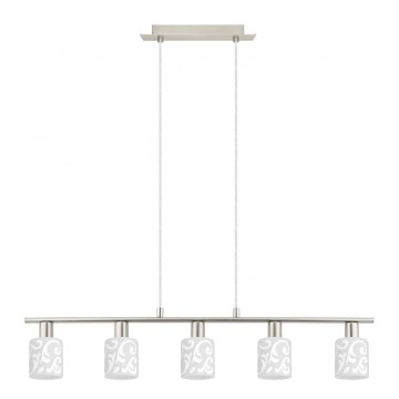 Eglo - LED Lustra ar auklu MY CHOICE 5xE14/4W/230V matēts hroms/balta