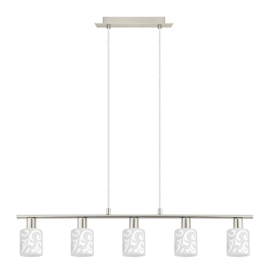 Eglo - LED Lustra ar auklu MY CHOICE 5xE14/4W/230V matēts hroms/balta