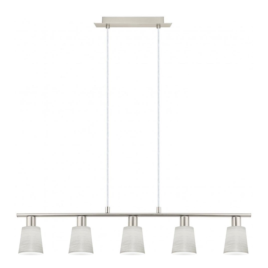 Eglo - LED Lustra ar auklu MY CHOICE 5xE14/4W/230V matēts hroms/krēmkrāsa