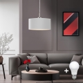 Eglo - LED Lustra ar auklu TUNJA 1xE27/60W/230V balta