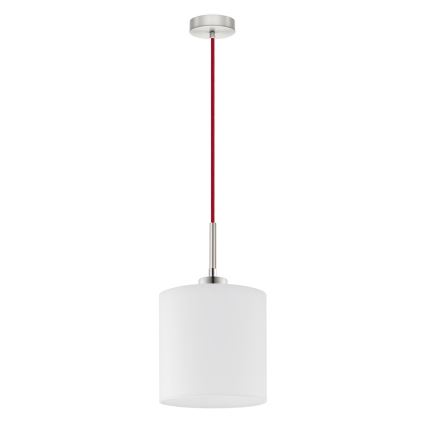 Eglo - LED Lustra ar auklu TUNJA 1xE27/60W/230V balta