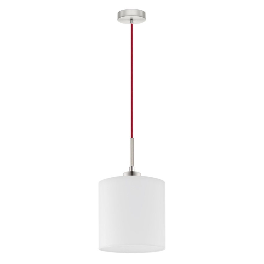 Eglo - LED Lustra ar auklu TUNJA 1xE27/60W/230V balta