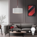 Eglo - LED Lustra ar auklu TUNJA 1xE27/60W/230V balta