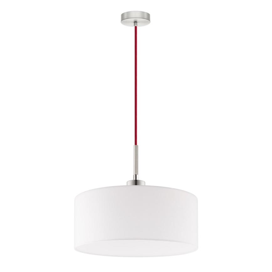 Eglo - LED Lustra ar auklu TUNJA 1xE27/60W/230V balta