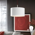 Eglo - LED Lustra ar auklu TUNJA 1xE27/60W/230V balta